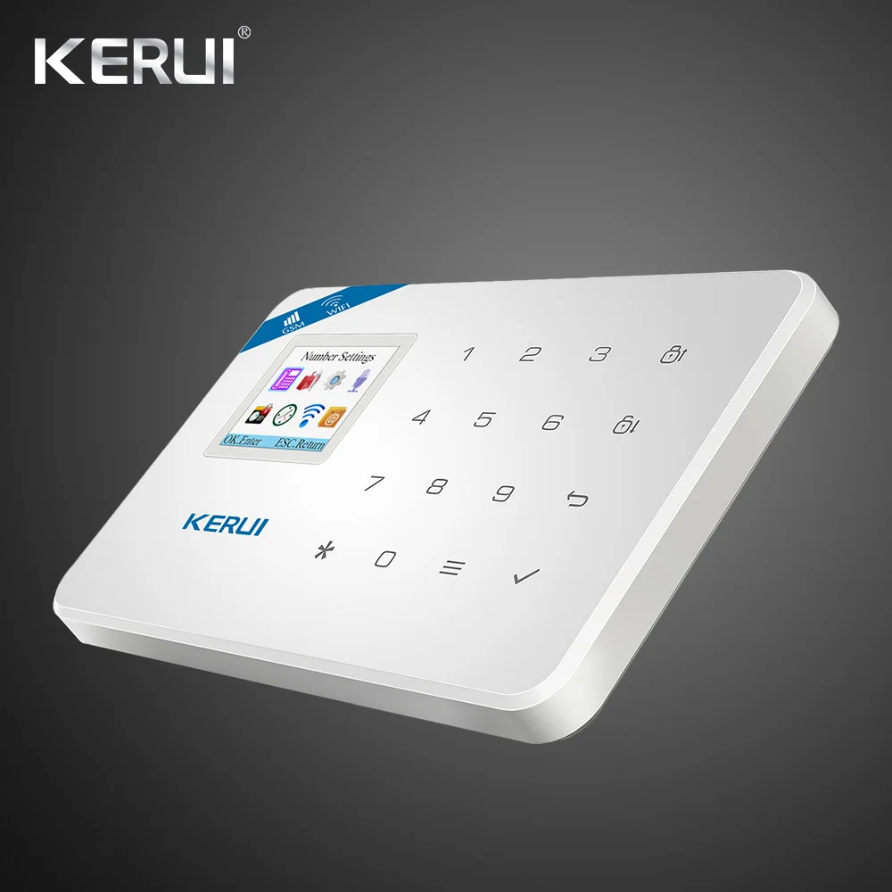 Kerui Wifi GSM домашняя система охранной сигнализации ISO Android приложение TFT сенсорная