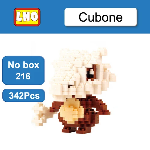 Cubone no box LoZ Блоки строительные мяч Пикачу Snorlax, чармандер, Бульбазавр Jigglypuff игрушки; фигурки героев аниме модель японский мультфильм подарок - Цвет: Cubone no box
