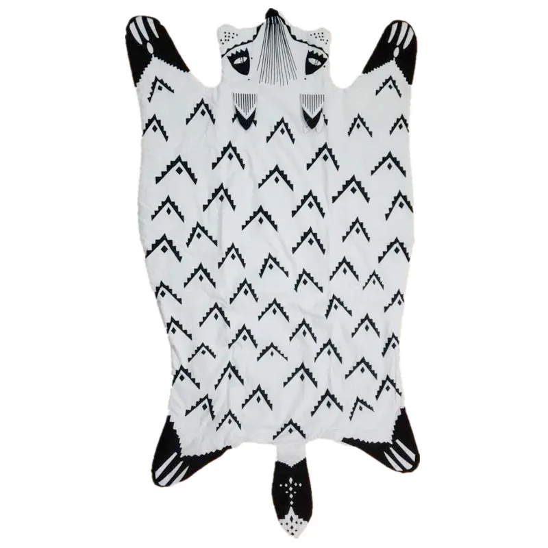 Милые Мультяшные животные Енот лиса Детские стеганые игровые коврики для