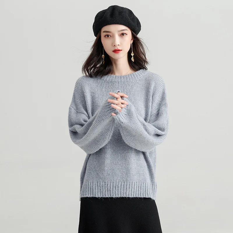 2020 Winter Plain Loose Sweater Women Top Pullover Casual Womens Sueter Mujer Outerwear Korean Woman Clothes RWC185037 | Женская одежда