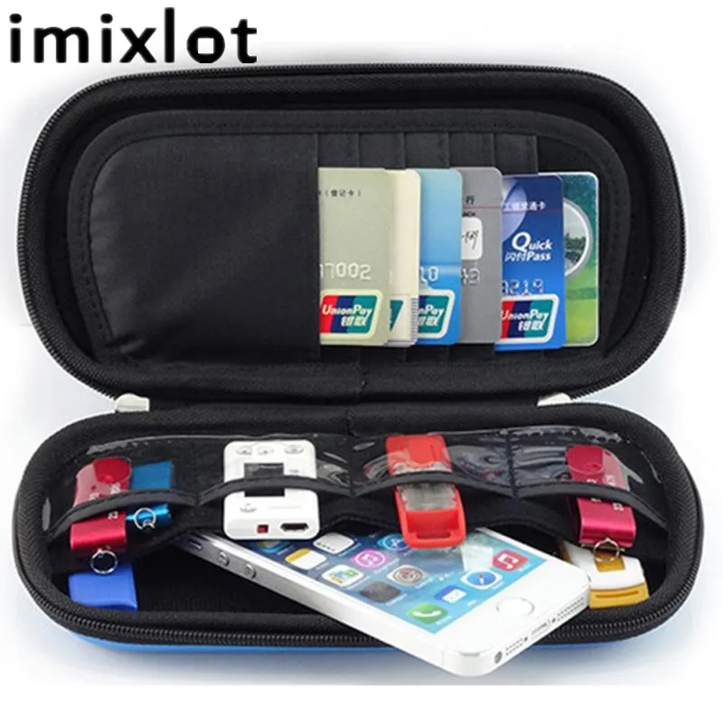 Imixlot нейлоновый большой чехол для USB флэш-накопителя с цифровой вставкой кабель