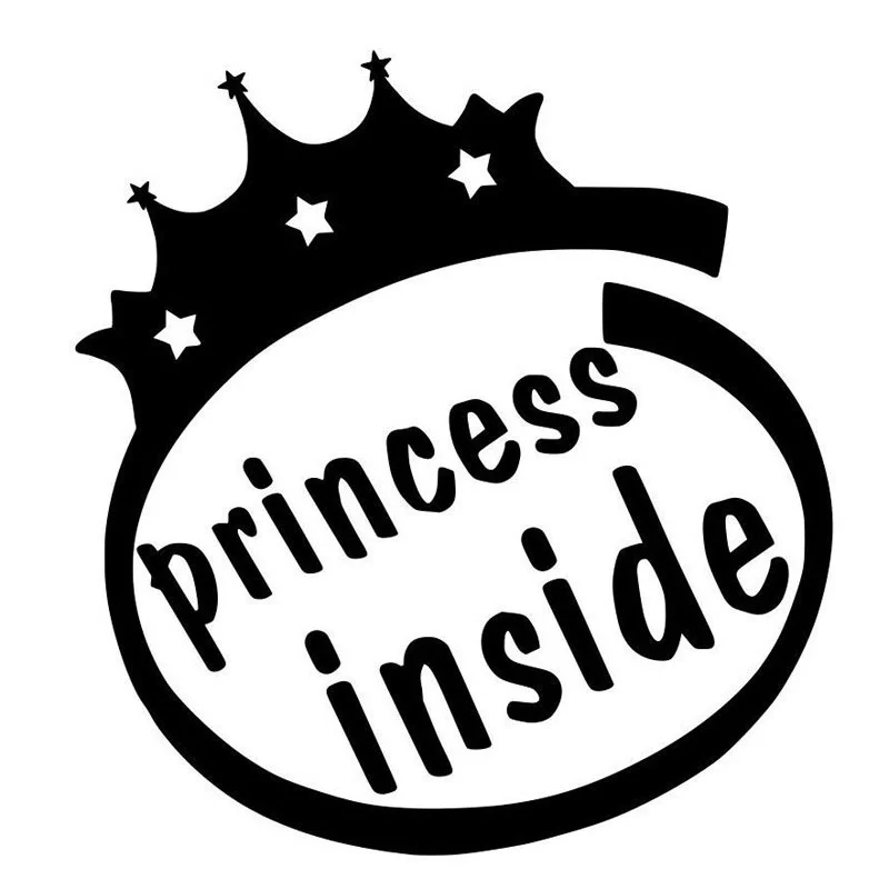 

Princess Inside Vinyl Decal window Stickers Motorcycle toy Styling Accessories 12.7x12.7cm