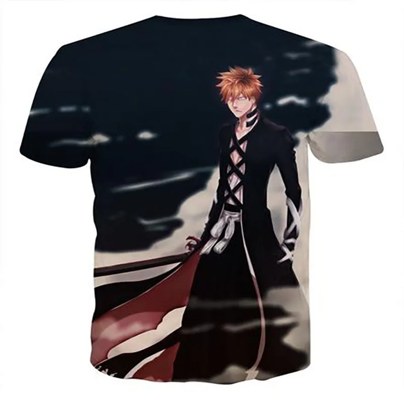 Футболки Bleach Мужская 3D футболка с аниме летние футболки Повседневная футболка мужская повседневная футболка с коротким рукавом для костюмированной вечеринки, крутые футболки для мальчиков и девочек