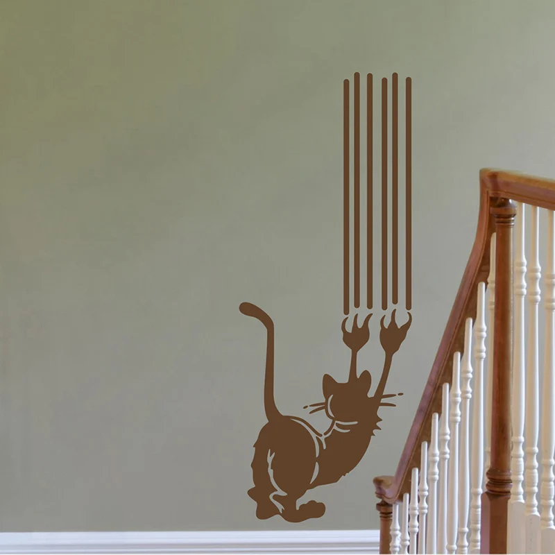 Настенный декор JJRUI Виниловая наклейка на стену с изображением милого кота
