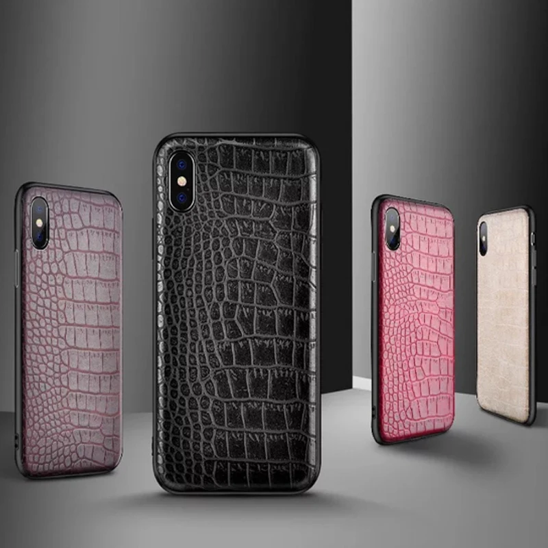 ! ACCEZZ Ретро винтажный Чехол из крокодиловой змеи для iPhone X 10 мягкие чехлы