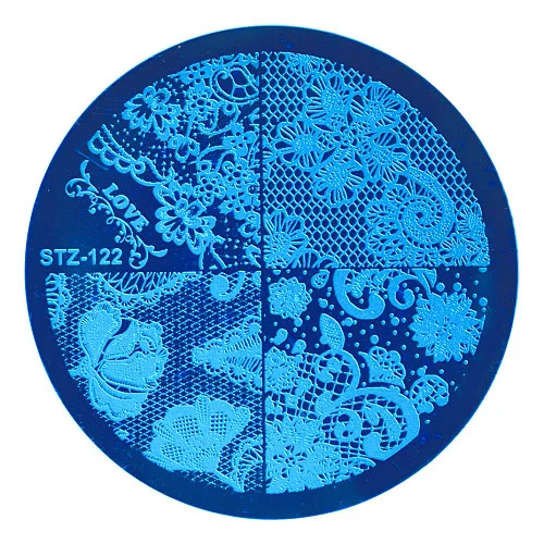 STZ-122 STZ 1 шт. пластина для стемпинга для нейл-арта шаблон кружева цветок лист Бабочка трафареты печать для ногтей Полировка плесень маникюрные инструменты BC01-20 - Цвет: STZ-122