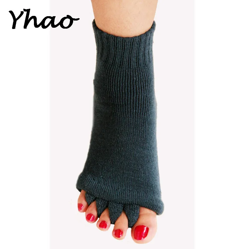 Yhao/новые женские массажные носки для пилатеса фитнеса открытые дышащие с