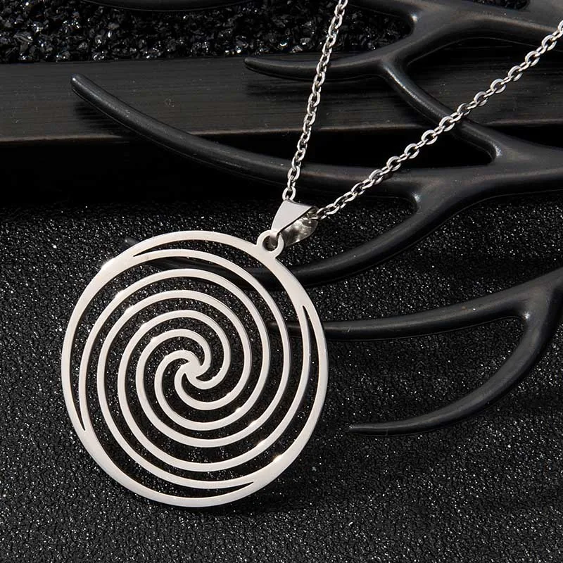 Женская спиральная Подвеска из нержавеющей стали Sigil Helix ожерелья с цепочкой 60