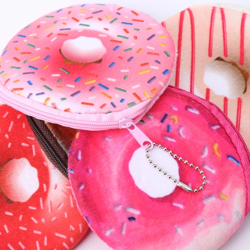1 шт. милый мультяшный кошелек пончики на молнии держатель для карт Женский