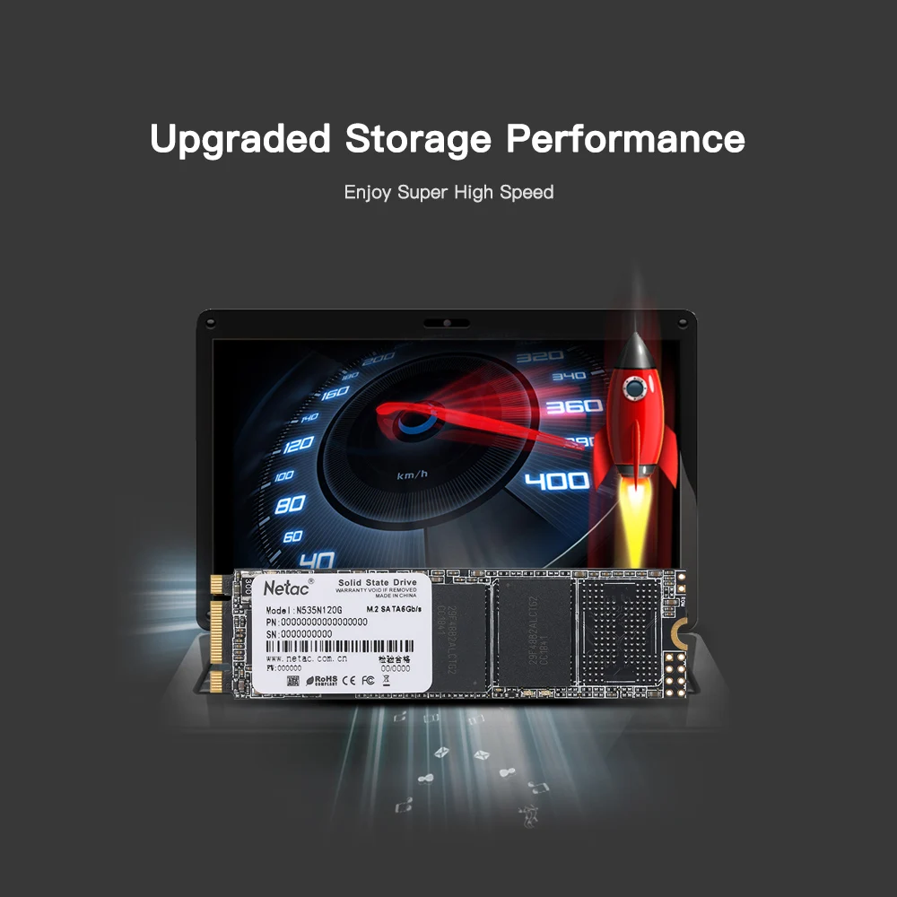 Netac N535N M.2 2280 SSD 120 ГБ 240 SATAIII 6 ГБ/сек. MLC/TLC Внутренний твердотельный накопитель ПК