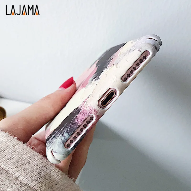 For iPhone 6s Case Oil Paint Hard PC Phone Cases Candy Colors Colorful Print Cover 6 7 8 Plus iphone X | Мобильные телефоны и