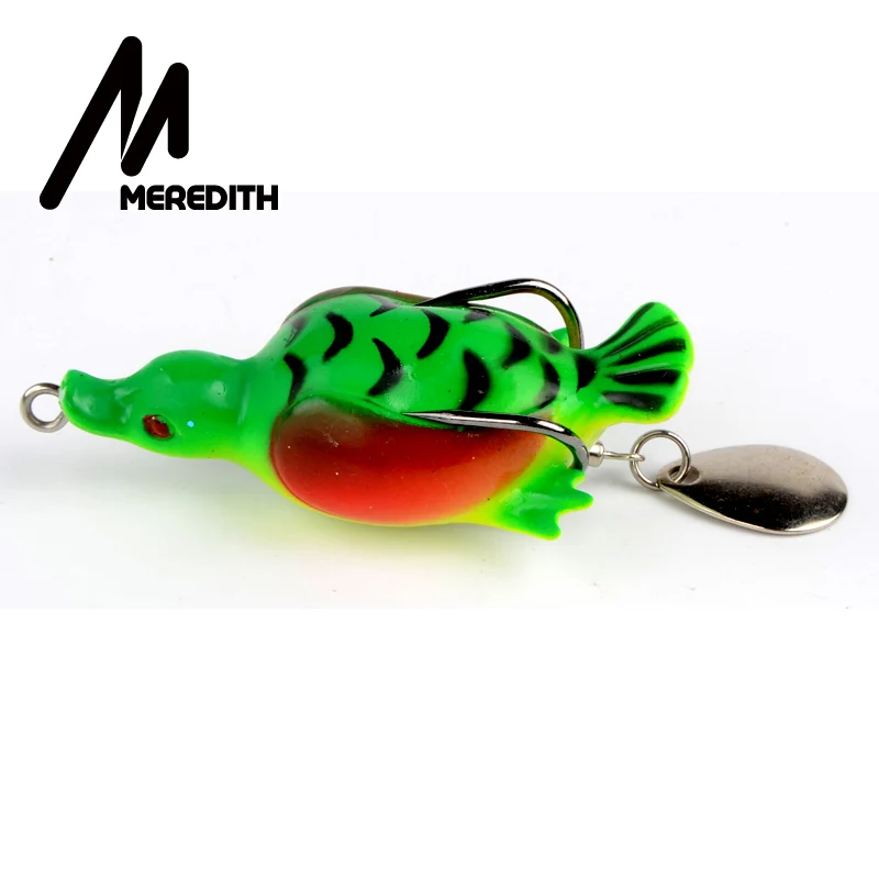 От магазина MEREDITH, встроенный в транспортное средство лягушка 14 г 6,5 см с изображением утки, лягушки, мягкие рыболовные приманки для змееголов Бас Приманка лягушка Рыбалка плавающий поплавок