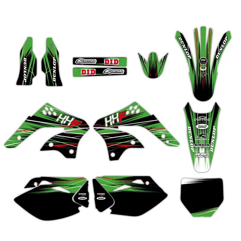 NICECNC графика и фоны наклейки Стикеры Наборы для Kawasaki KX450F KXF450 2006 2007 2008 KXF 450 KX 450F|sticker kit|team graphicsdecal kit |