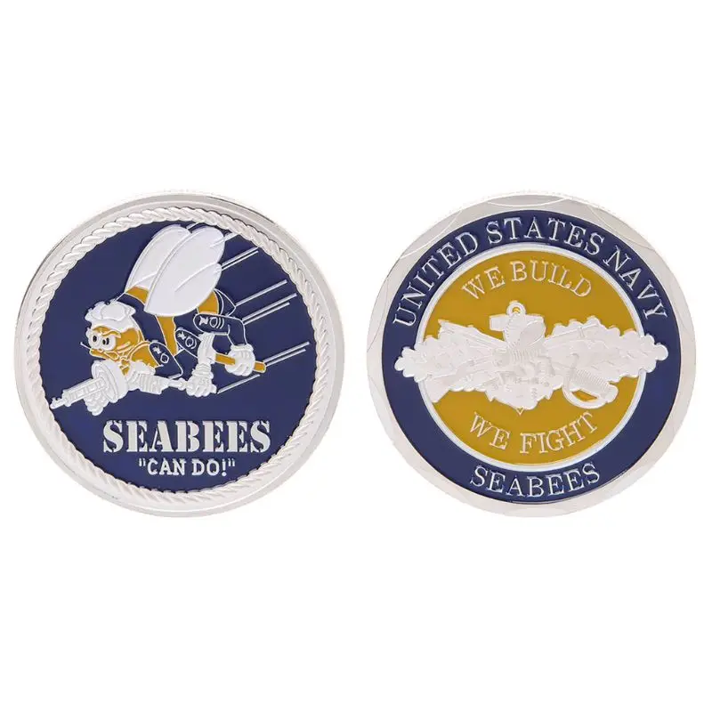 Памятная монета армии США ВМС Seabees коллекция искусство сувенир