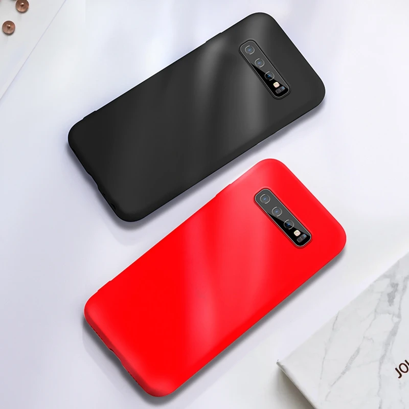 Чехол для samsung Galaxy S10 S10e S10 Plus 5G версия S8 S9 Note 8 9 Чехлы жидкий мягкий, силиконовый, из ТПУ Чехол ударопрочный чехол Fundas