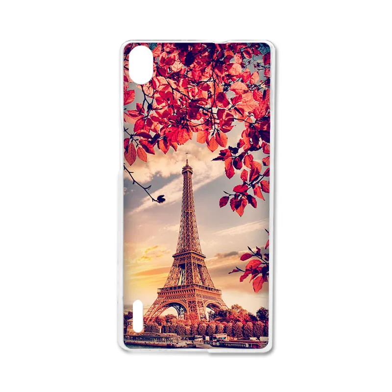 J122 Ojeleye DIY узорный силиконовый чехол для huawei Ascend P7 Чехол Мягкий ТПУ чехол на телефон с изображениями героев мультфильмов для huawei P7 Чехлы противоударный чехол - Цвет: J122