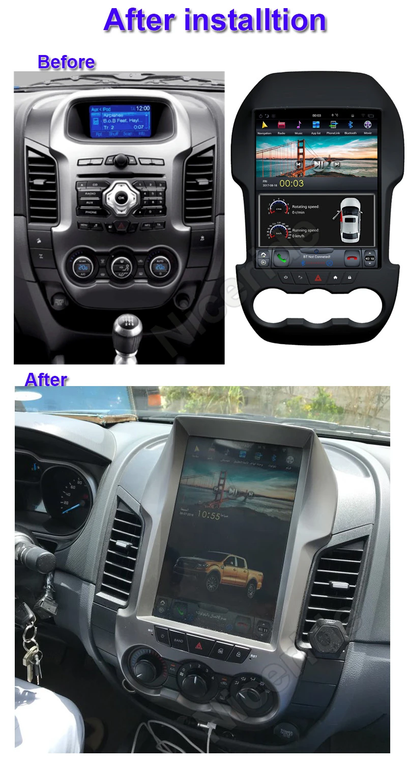 Автомагнитола Telsa для Ford Ranger 12 1 дюйма Android 7 GPS|Автомагнитолы| |