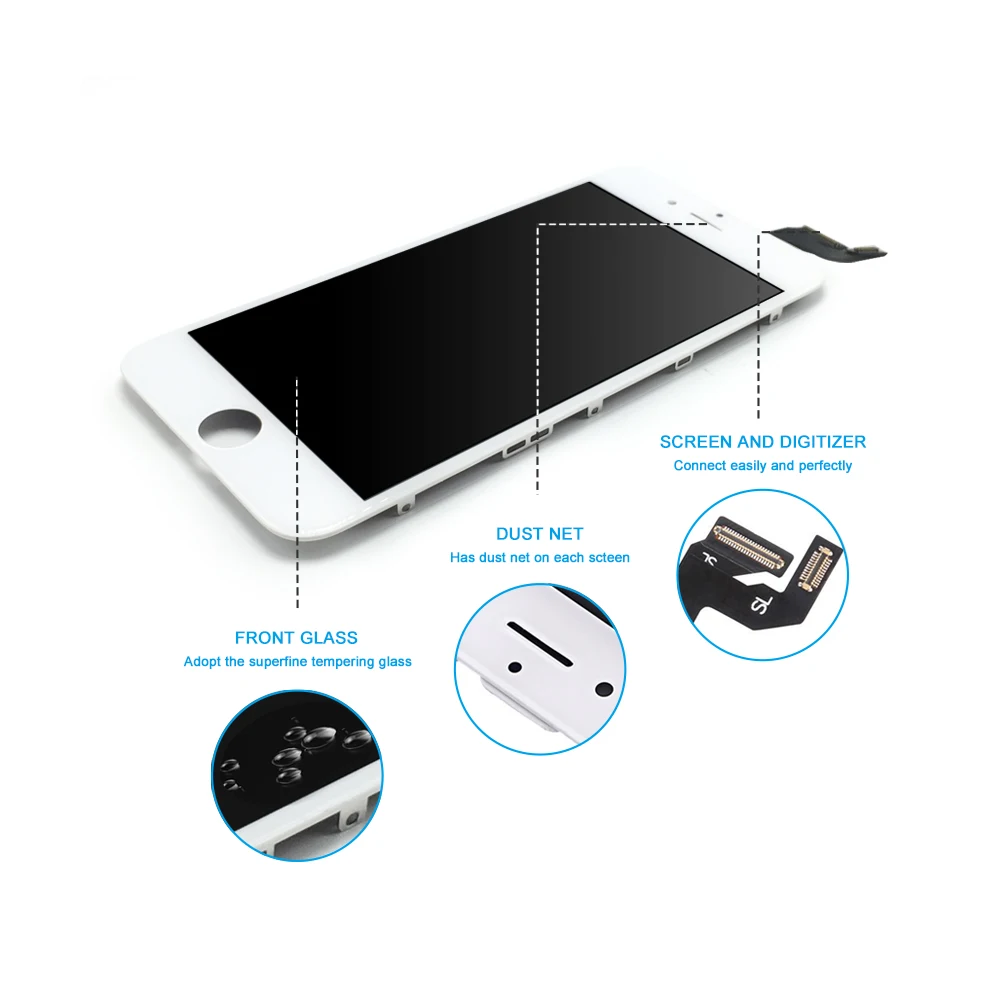 2pcs/lots Replacement For iPhone 6S Plus LCD Screen Digitizer Assembly with Display Touch No Dead Pixel AAA Good Quality plus | Мобильные