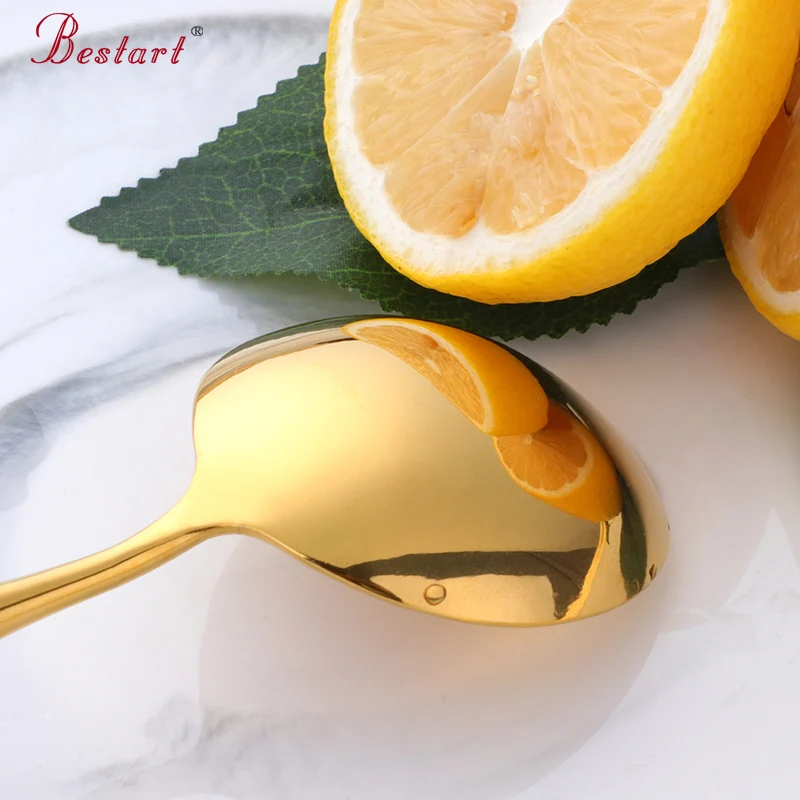 

4 Pcs/Set Korean Dinnerware Set Stainless Steel Fork Spoon Knife Cutlery Set Travel Red Gold Tableware Set