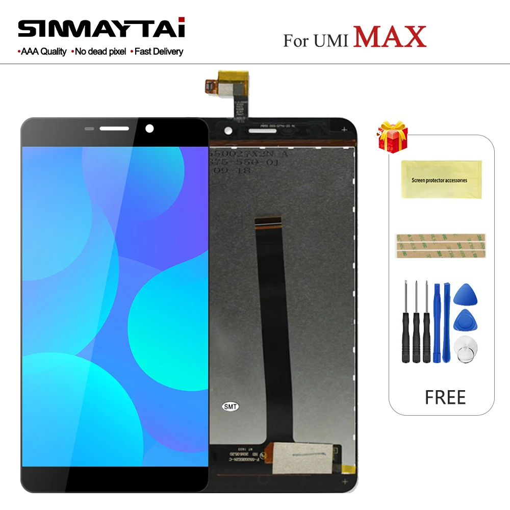 Для Umi Max ЖК дисплей + сенсорный экран 100% Оригинальный дигитайзер стеклянная