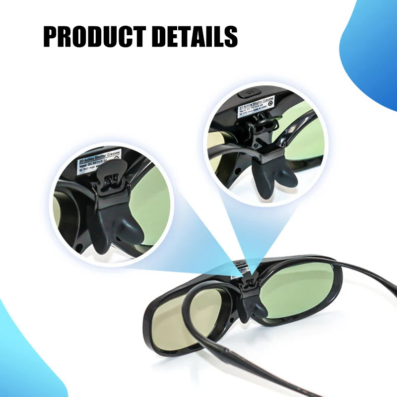 3D DLP-Link активные очки HD жидкокристаллические линзы Bluetooth очки для ТВ проектора WIF66