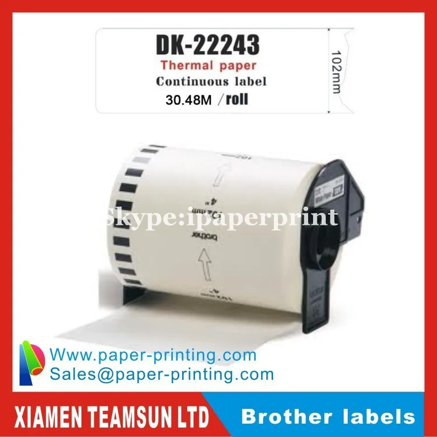40 рулонов этикеты Brother DK 22243 этикетка 102mmX30.48M совместима с постоянной рамкой QL 1060N