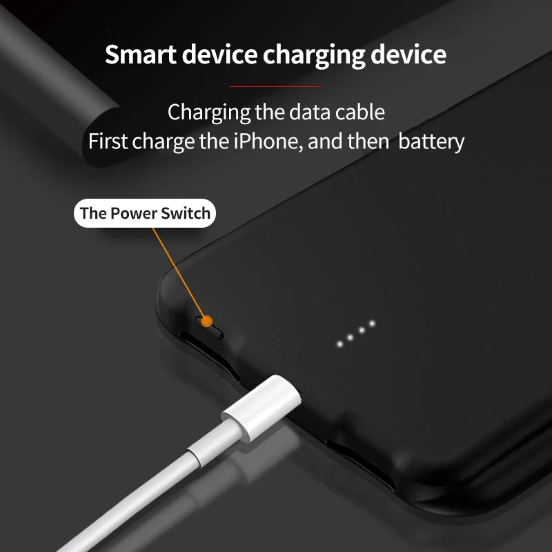 5000 мАч Силиконовый противоударный чехол для зарядного устройства iPhone XS Max XR