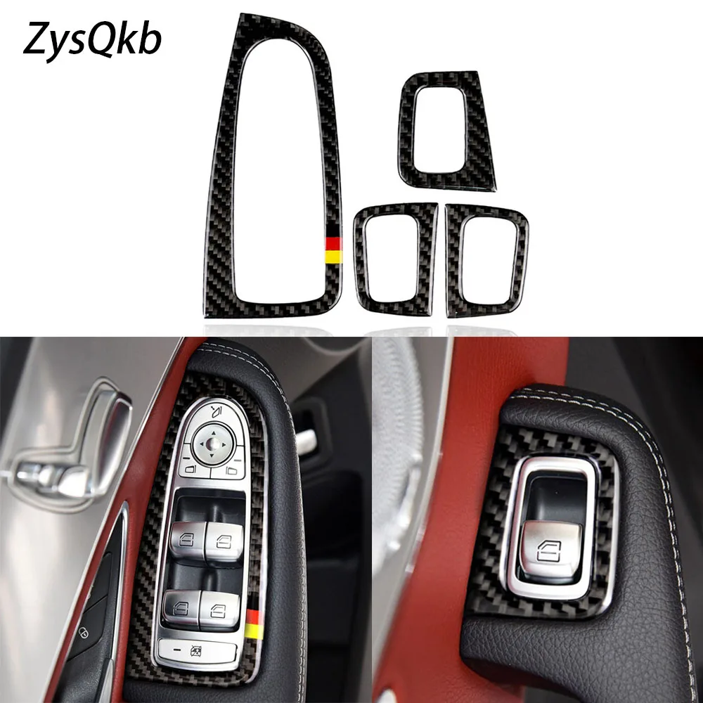 Для Mercedes C Class W205 GLC аксессуары из углеродного волокна переключатель окна