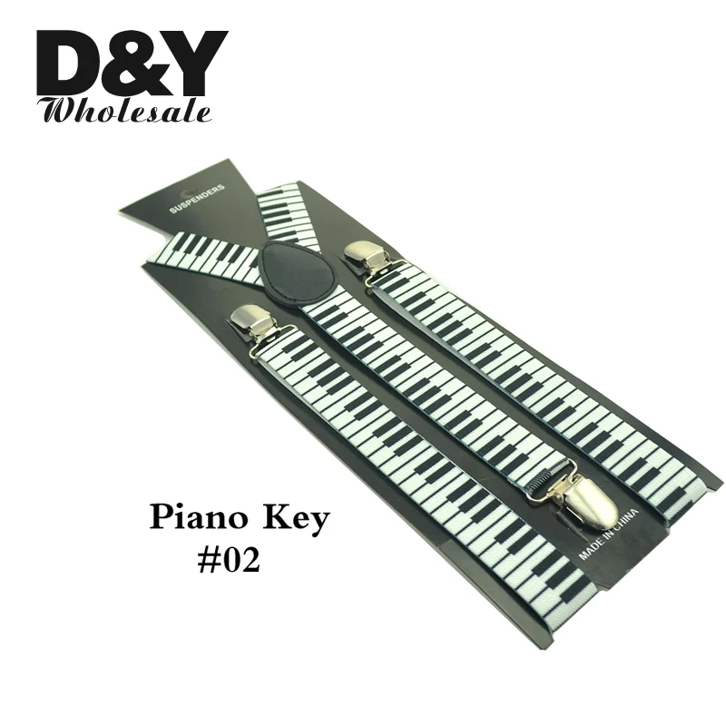 Женские и мужские подтяжки унисекс на клипсах 1 дюйм широкие модные с узором 3