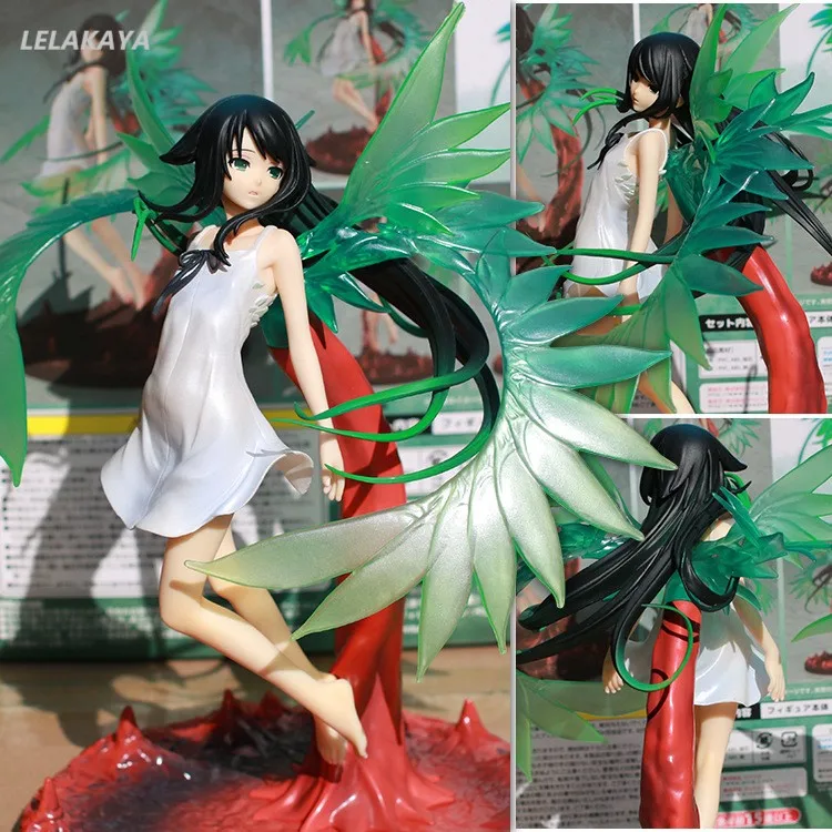 Экшн фигурка 26 см блестящее белое платье SaYa No Uta Saya украшение из ПВХ зеленые