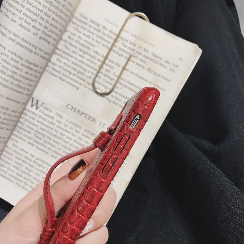 High-end Fashion Leather crocodile Pattern Bracket All-inclusive Phone Case for iphone XS Max XR X 7 8 6 6SPlus Cover |