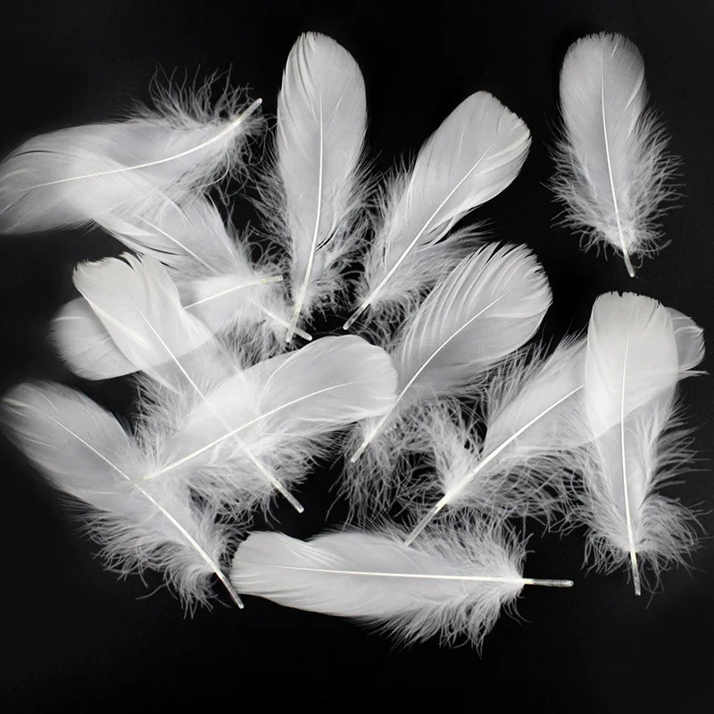 Wxboom 120 шт. Белые Перья Гуся для Ремесла Украшения (6 8 дюймов)|decorative feathers|white goose