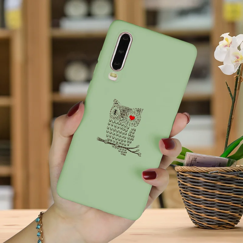 QBVUMTY Милый матовый чехол для телефона huawei P Smart P30 Pro P9 Plus, силиконовый чехол на заднюю панель P20 Lite, чехол для huawei P10 Lite Funda - Цвет: QBVUMTY