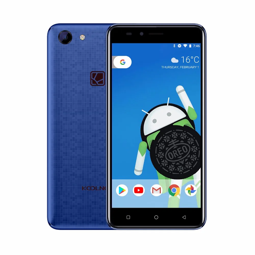 KOOLNEE Радуга 5 0 &quotДисплей 2400 мАч Android 8 1 телефона MT6580 4 ядра 3 цвета крышка 8MP ГБ