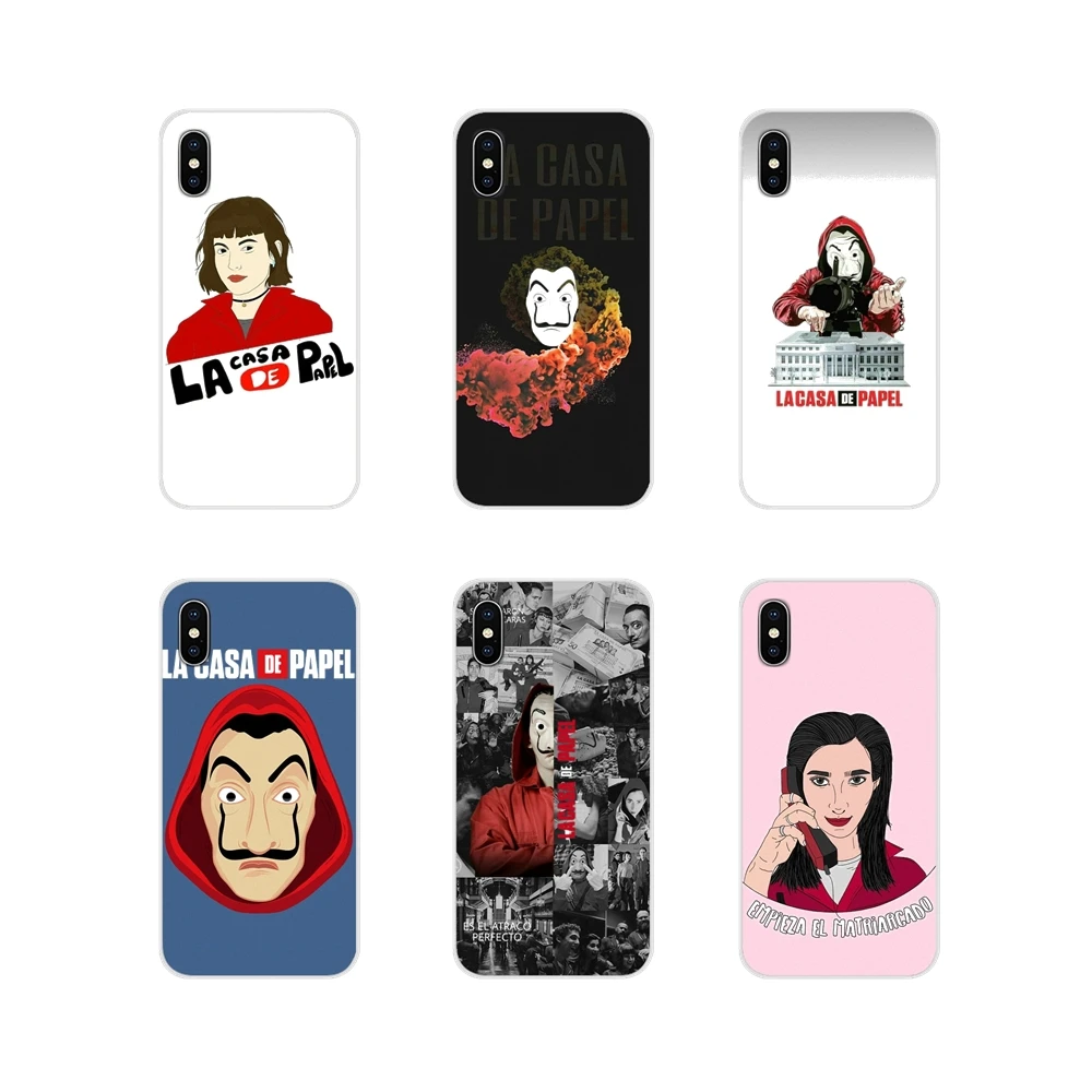 Испания ТВ La Casa de papel прозрачные мягкие чехлы для Apple iPhone X XR XS MAX 4 4S 5 5S 5C SE 6 6S 7 8 Plus ipod