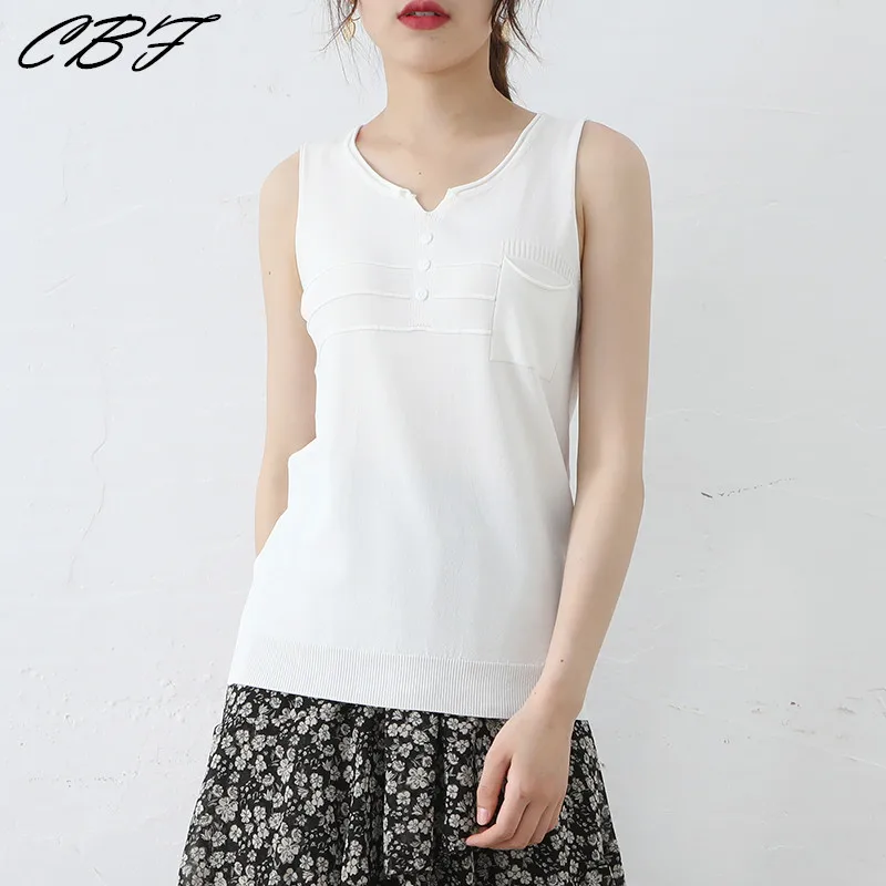 Женский трикотажный льняной жилет на пуговицах с карманом| |