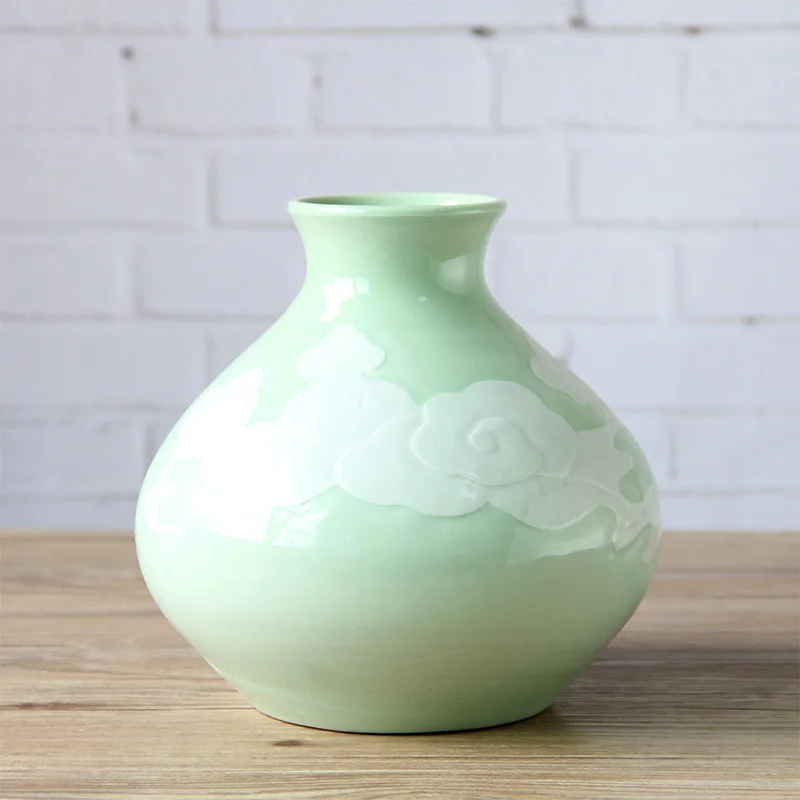 Художественная керамическая фарфоровая настольная ваза набор (3 шт.) с