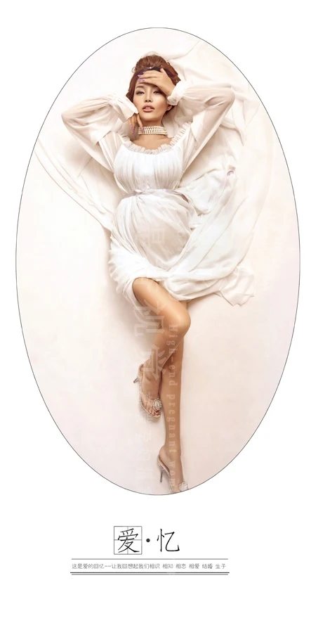 Новинка 2017 г. белое кружевное платье в Королевском Стиле для беременных