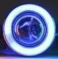 EOsuns инновационный COB angel eye Светодиодный дневной ходовой светильник DRL+ галогенный противотуманный светильник+ объектив проектора для hyundai IX35 - Цвет: blue