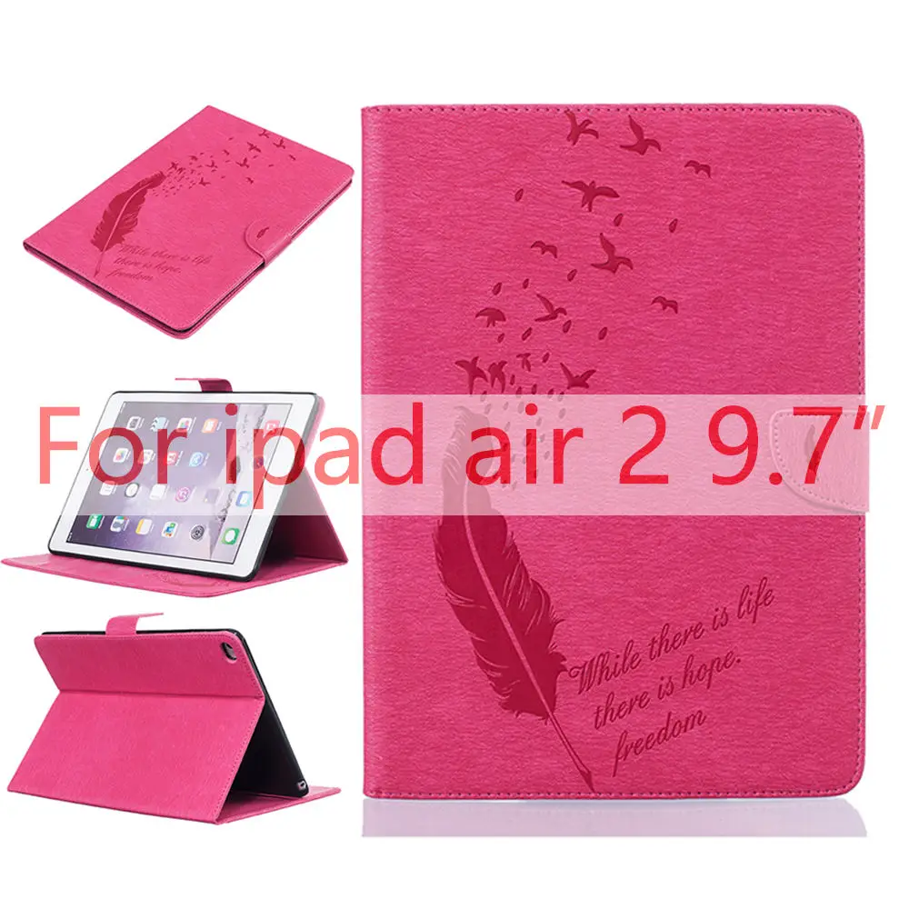 Чехол для ipad air 2 Чехол Air1 из искусственной кожи+ мягкий чехол на заднюю панель с кошельком и отделением для карт A1566 A1567 чехол для ipad air 1 2 Чехол - Цвет: AIR 2 Red