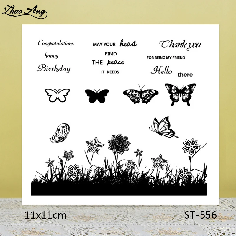 

ZhuoAng Fluttering butterflies Transparent seal / sealed DIY scrapbook / album decoration card / seamless seal