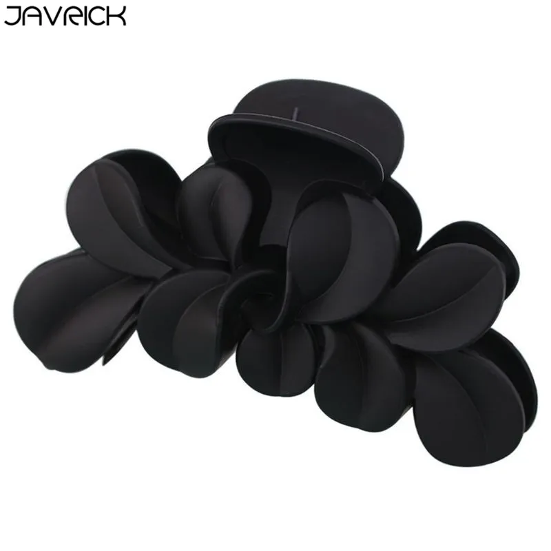 13cm Frosted Resin Hair Claw Clips Womens Large Twist Leaves Shaped Banana Jaw Ponytail Clamp Non-Slip Styling Spring Barrettes |