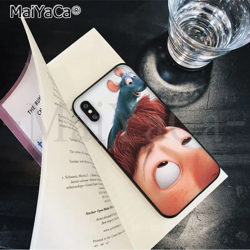 Мягкий резиновый черный чехол для телефона MaiYaCa raatouille для Apple iPhone 8 7 6 6S Plus X XS MAX 5 5S SE XR Чехол для мобильного телефона s