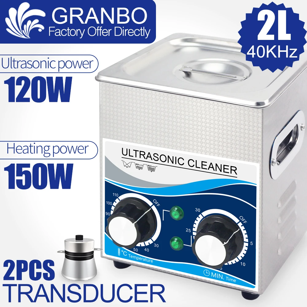 

120W 2L Ultrasonic Cleaner Multi Function 40khz 110V/220V Ultrasound Washer Hardware Injector Spark Plug Rust Oil Nozzle Removal