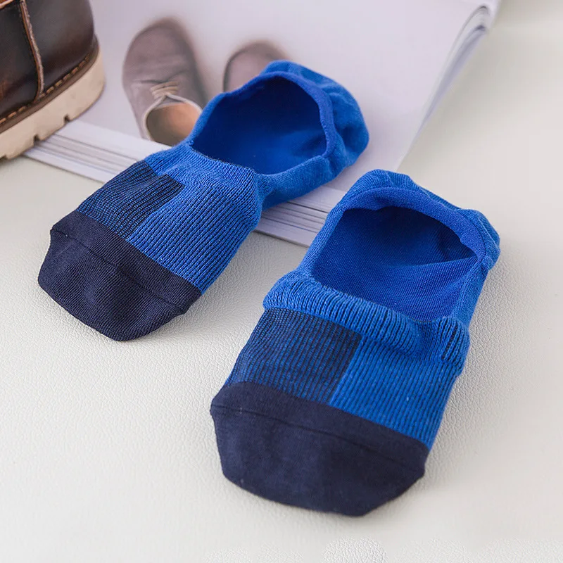 5 пар/лот новые хлопковые невидимые носки для мужчин мужские силиконовые