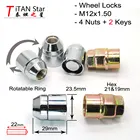 4 гайки + 2 ключа m12x1, 5 OEM диски для колес, сплав 1,5 дюйма, обода для колес, защита от кражи для Mazda 3, Mazda 6, ATENZA, освещение