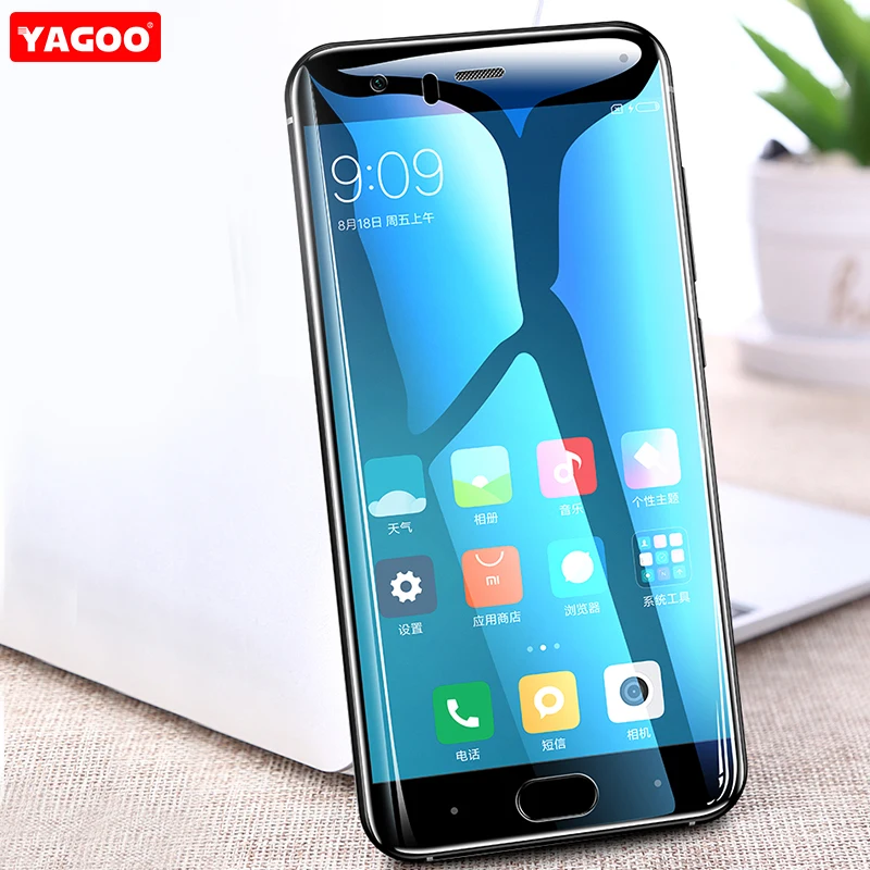 Yagoo черная рамка стекло для Xiaomi Mi 6 телефон Fulll крышка край экрана протектор