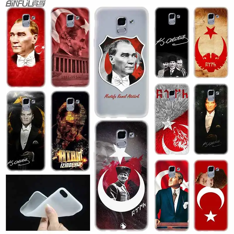 Турецкий Mustafa Kemal Ataturk чехол из ТПУ для Samsung Galaxy J6 J8 J3 J5 J7 J4 J2 J1 Plus 2018 2016 EU Prime Ace |