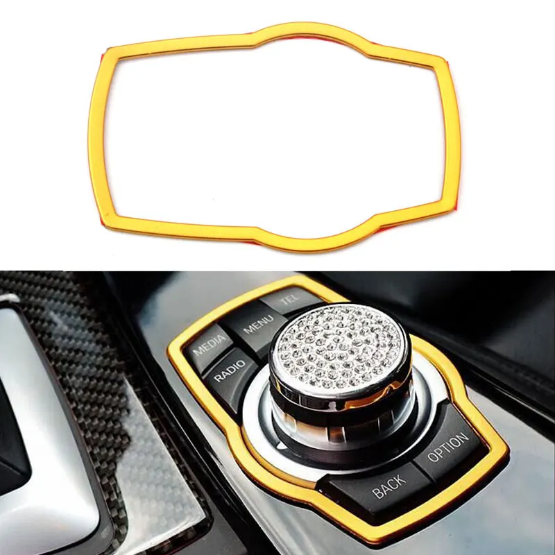 Внутренняя металлическая крышка для автомобильного мультимедиа кнопки отделка