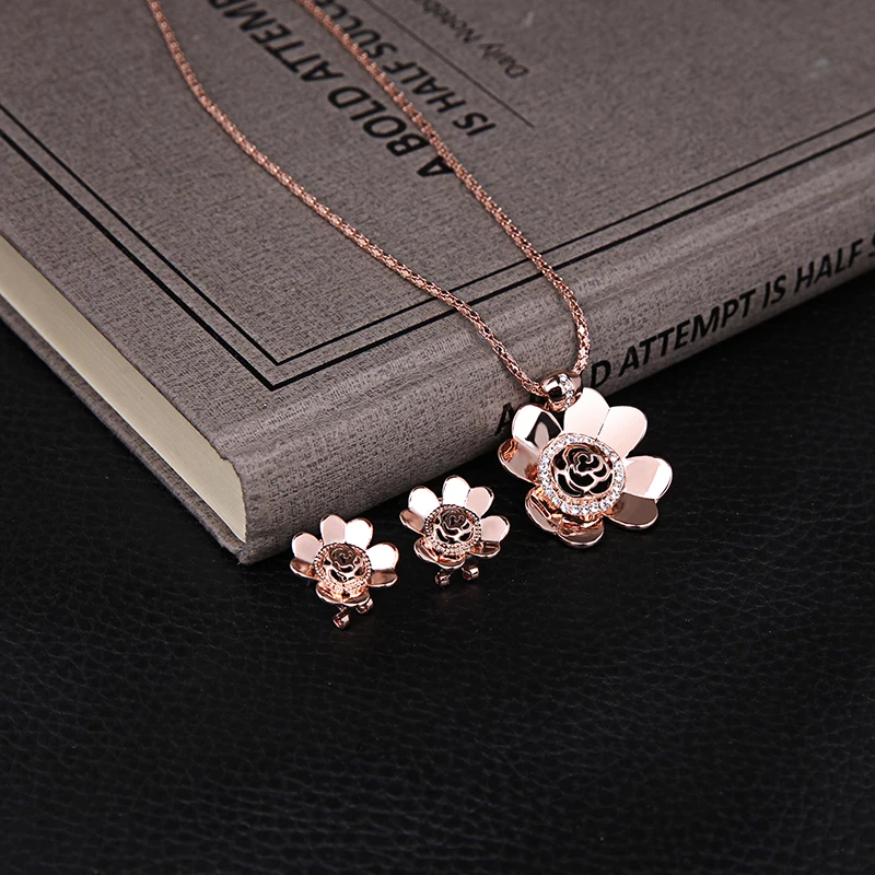 IMucci/модные изысканные ювелирные изделия Хрустальная роза золотой уникальный